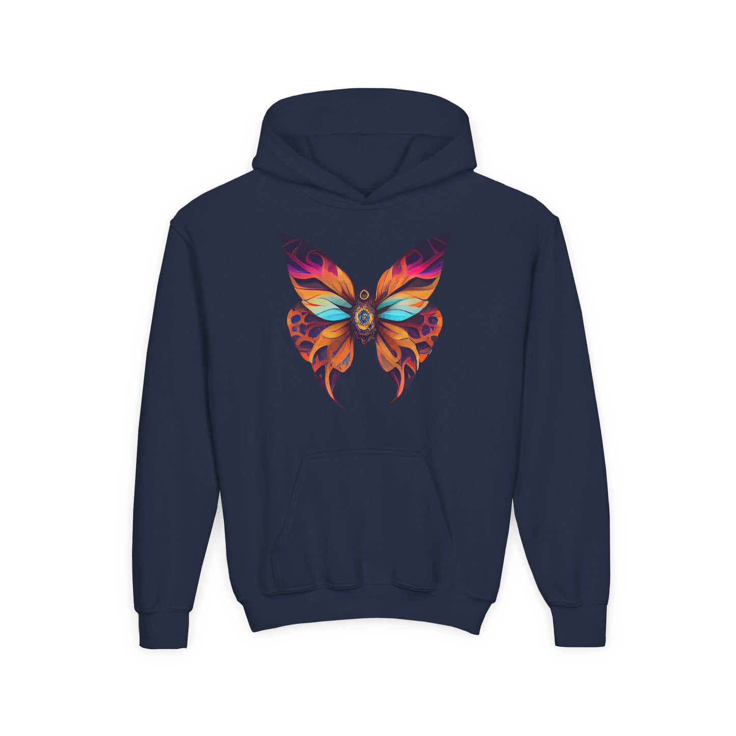 Youth Heavy Blend Hooded Sweatshirt - beautiful butterfly