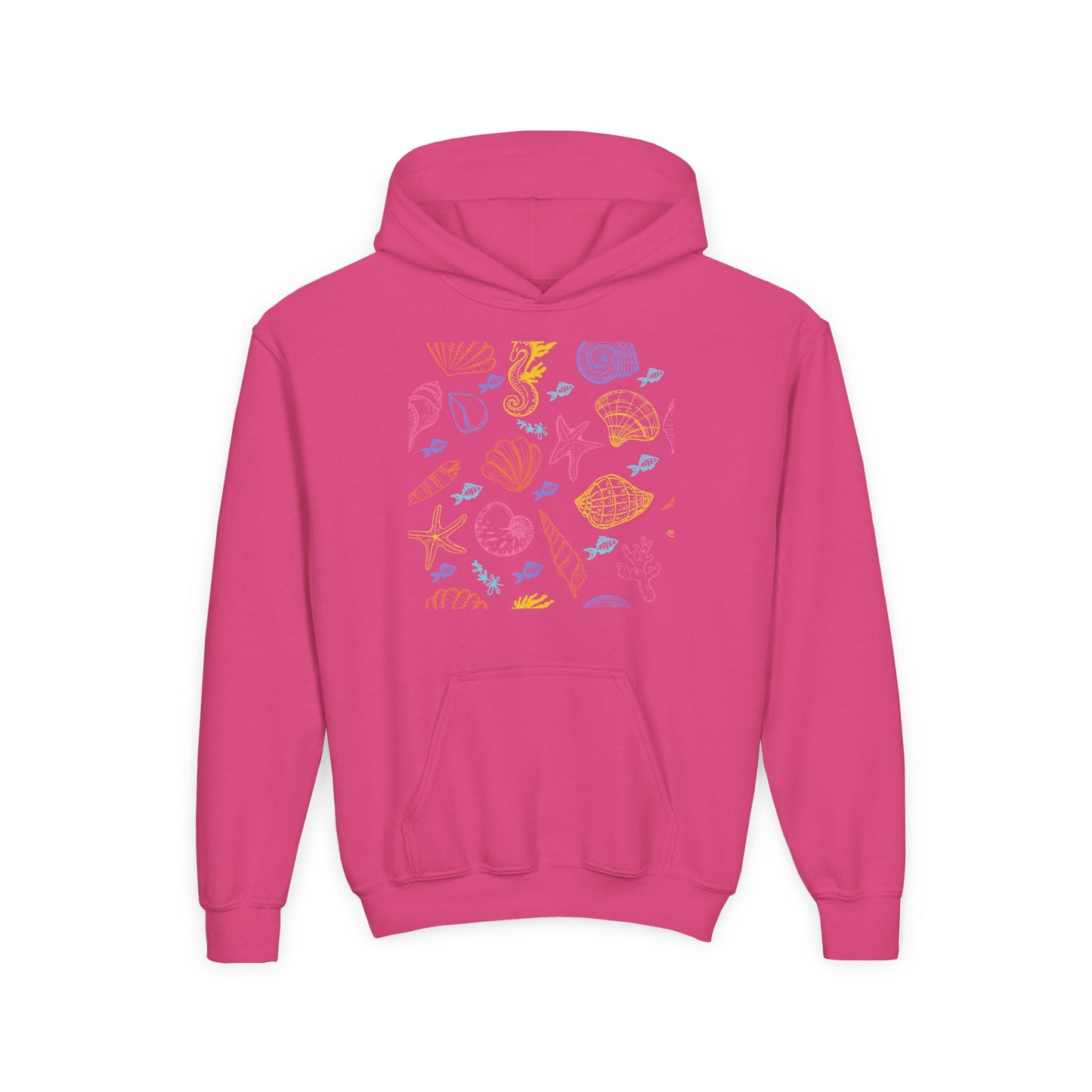 Youth Heavy Blend Hooded Sweatshirt - Sea creatures