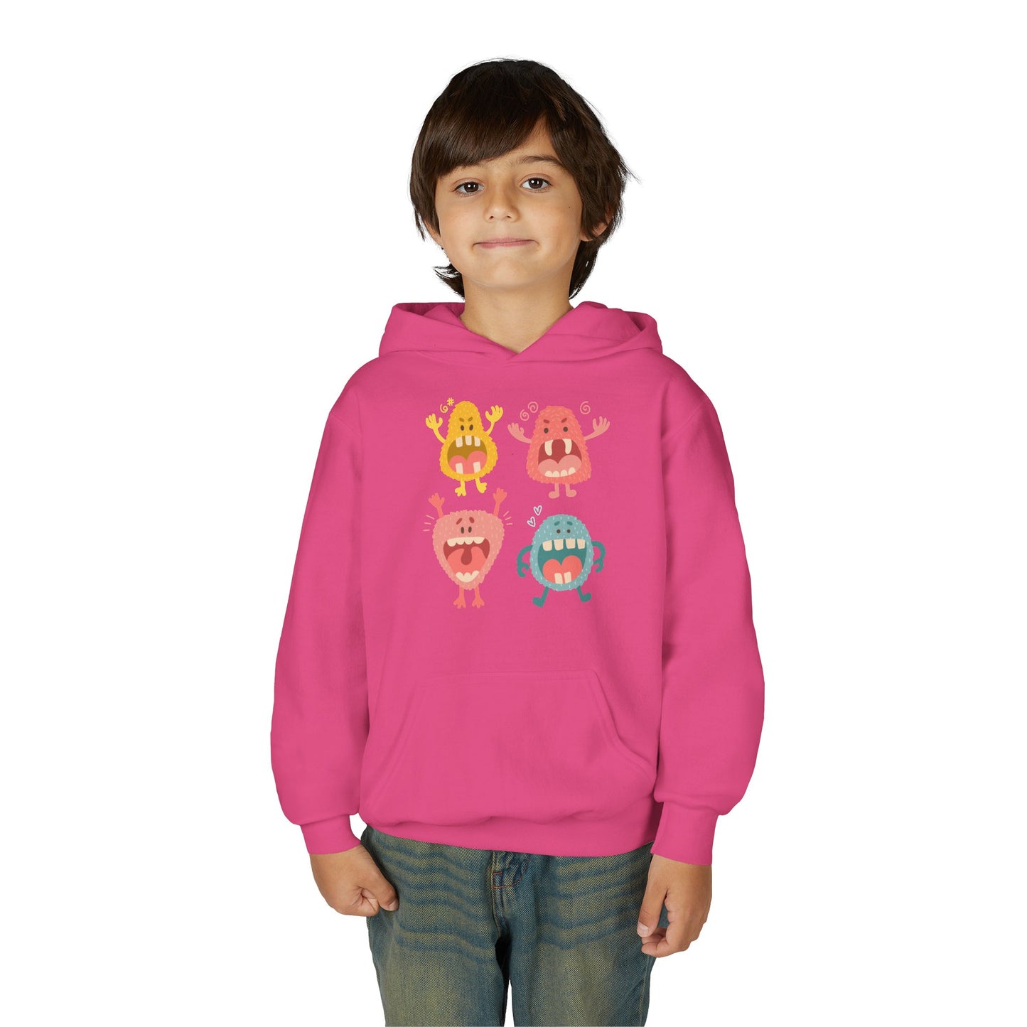 Youth Heavy Blend Hooded Sweatshirt -  Screaming monsters