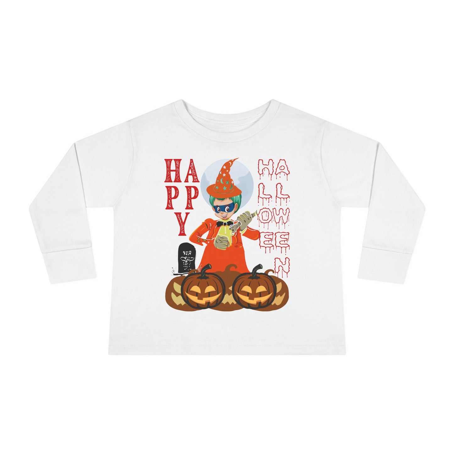 Toddler Long Sleeve Tee - Holloween design by super kiddo