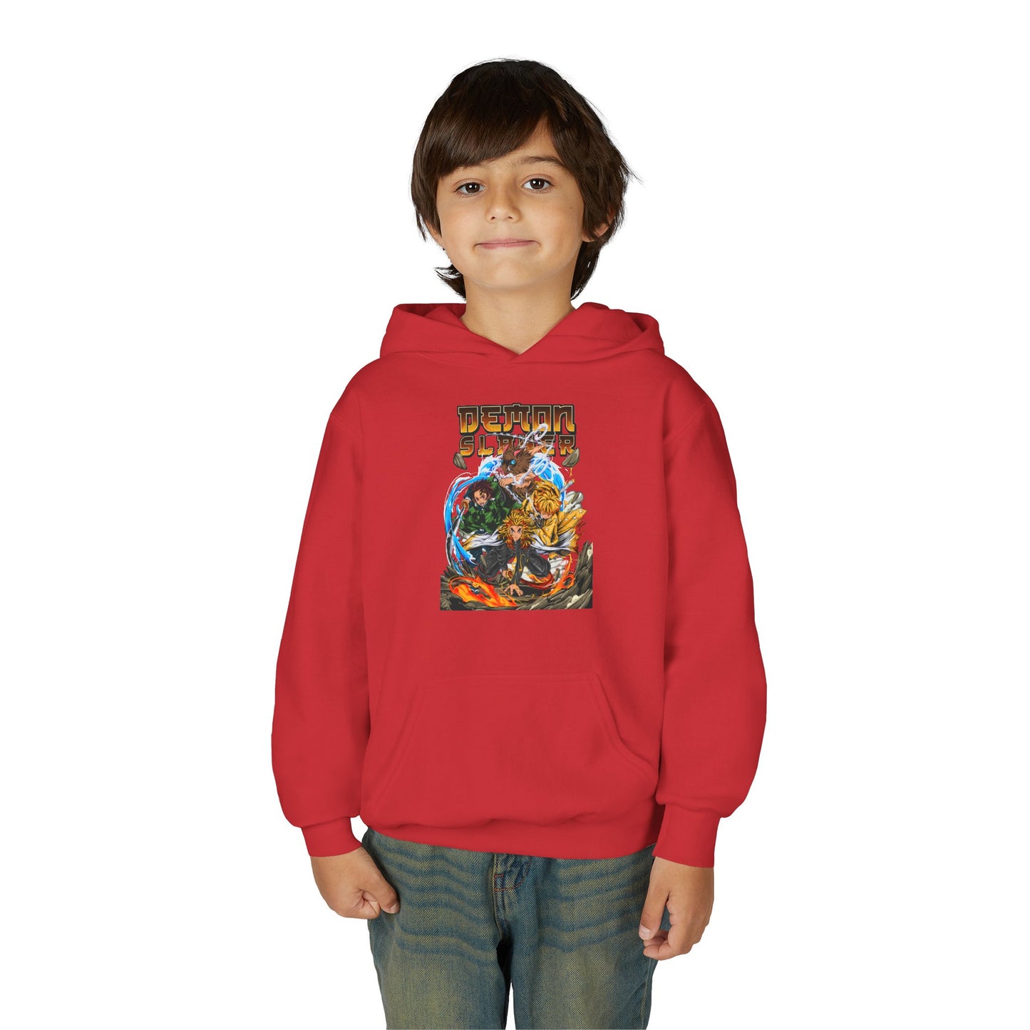 Youth Heavy Blend Hooded Sweatshirt - Demon slayer