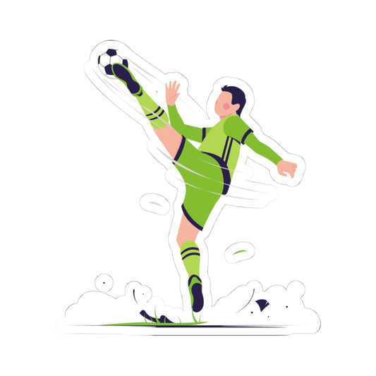 Kiss-Cut Stickers - Kick the Ball Printify