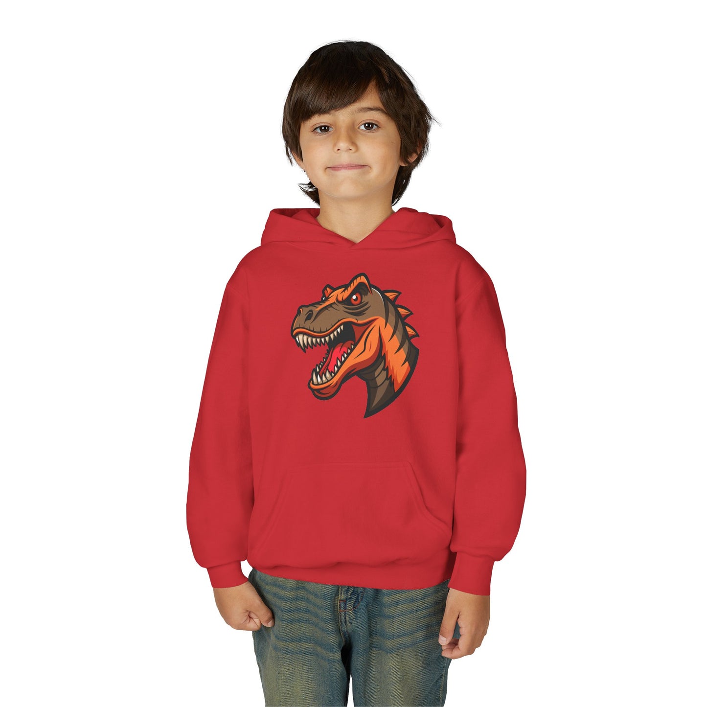 Youth Heavy Blend Hooded Sweatshirt -  Tyrannosaurus rex