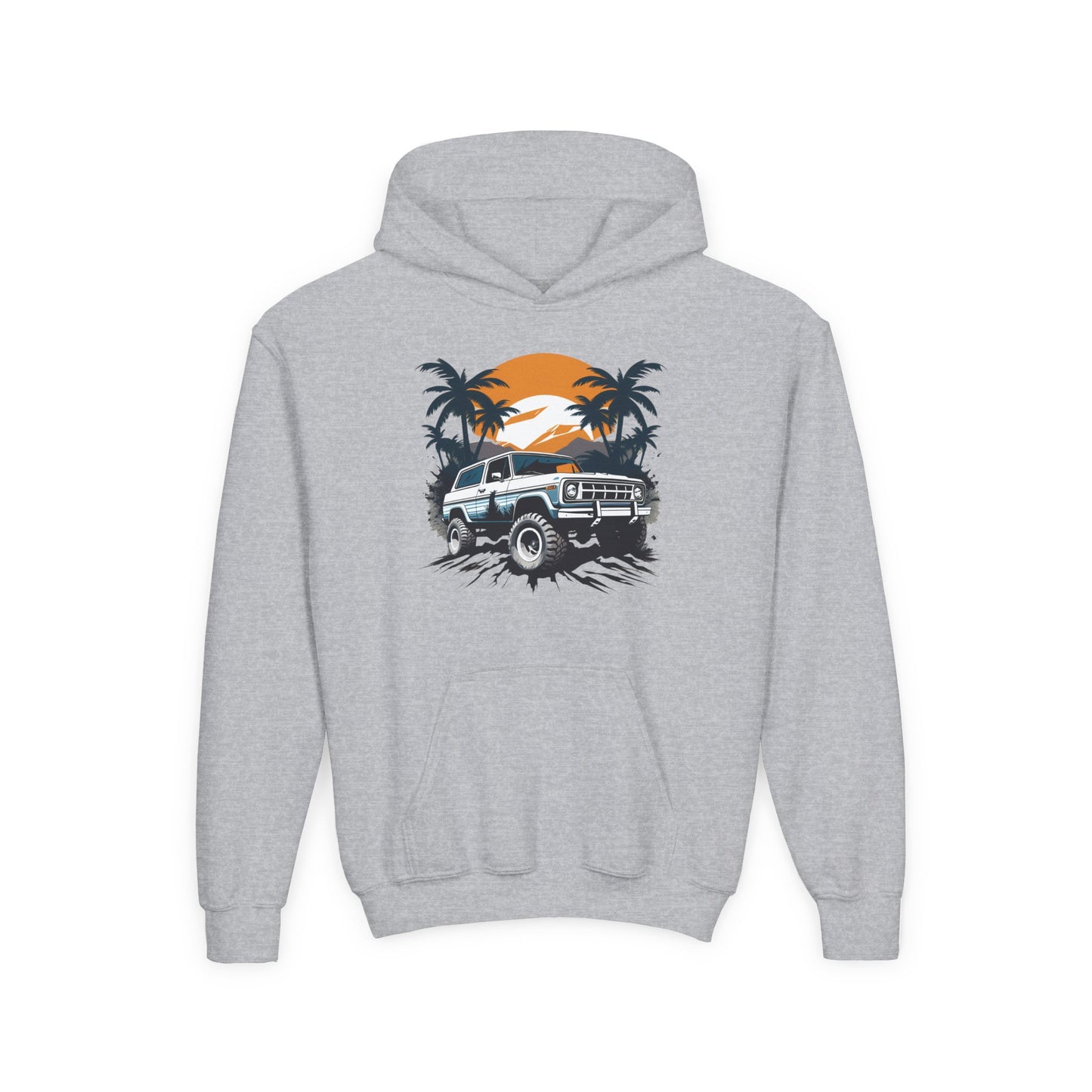 Youth Heavy Blend Hooded Sweatshirt - Off road car