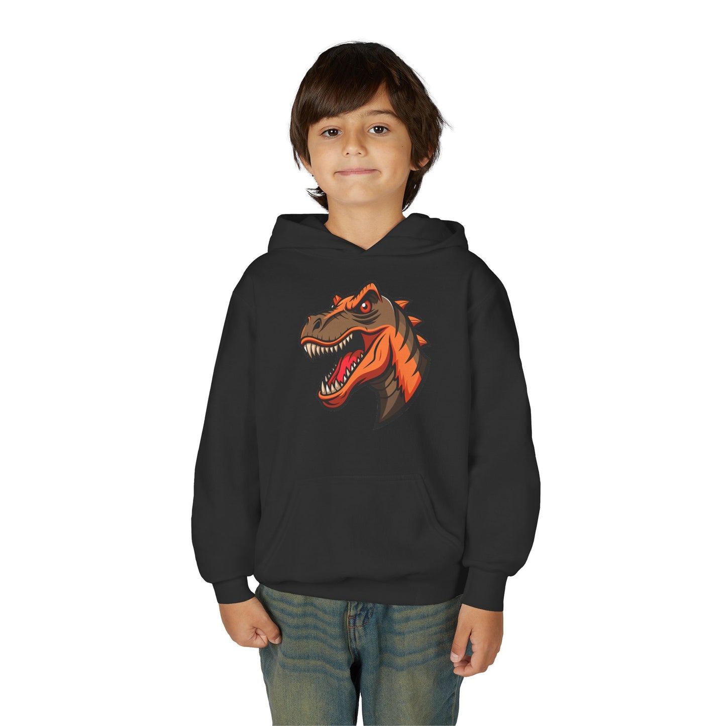 Youth Heavy Blend Hooded Sweatshirt -  Tyrannosaurus rex