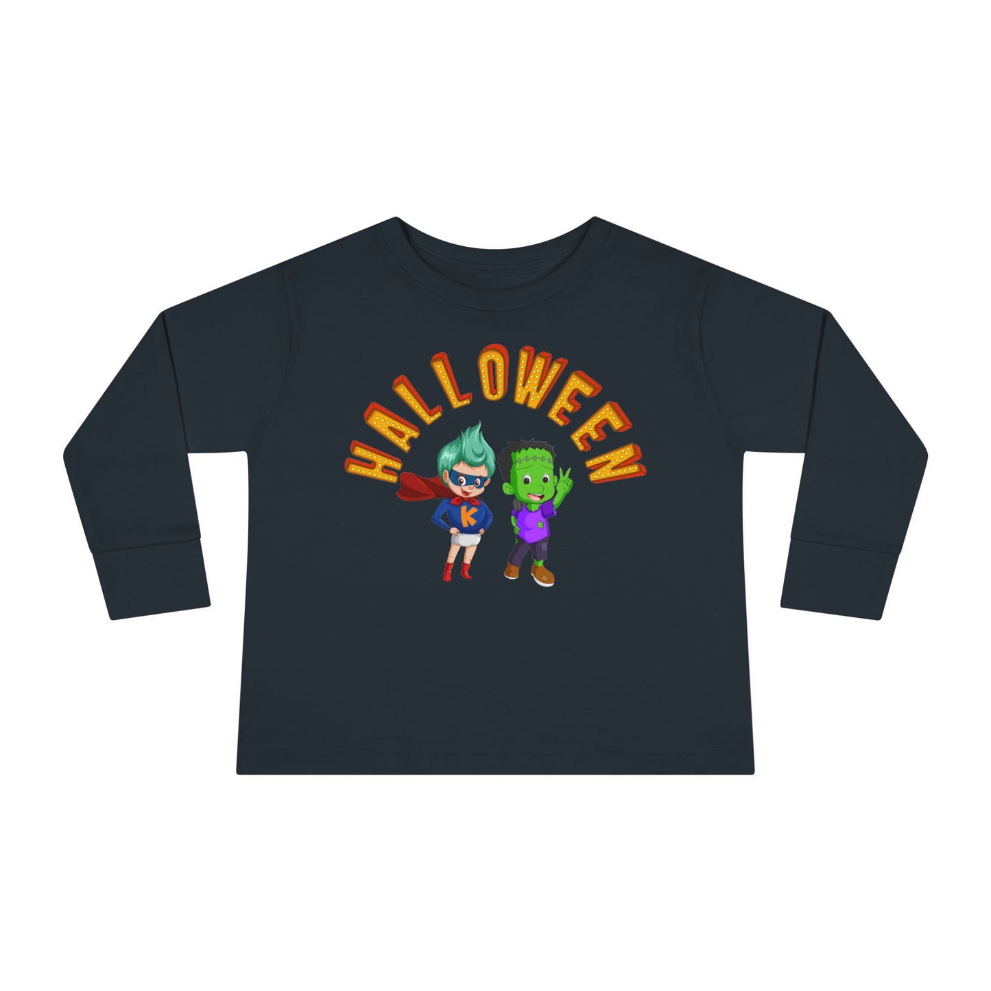 Toddler Long Sleeve Tee - Holloween with super kiddo