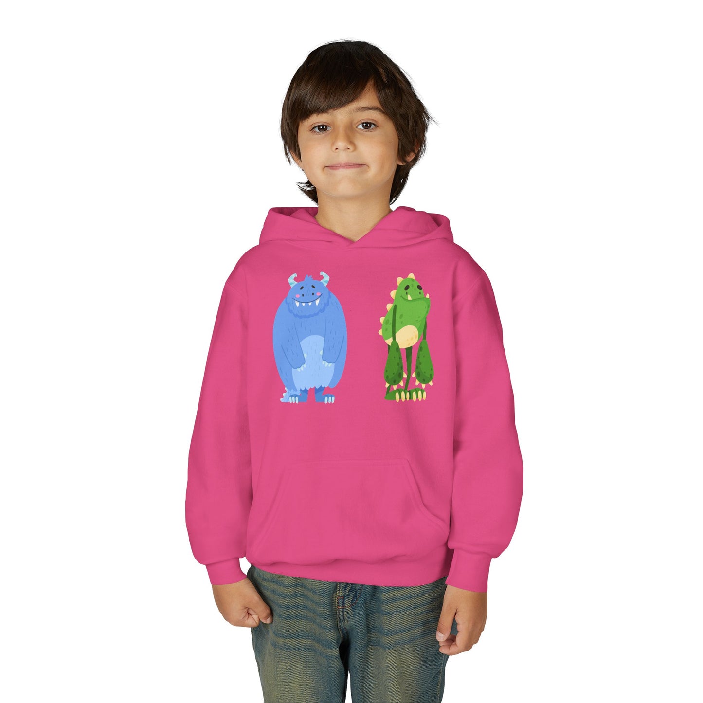 Youth Heavy Blend Hooded Sweatshirt - Cute monster