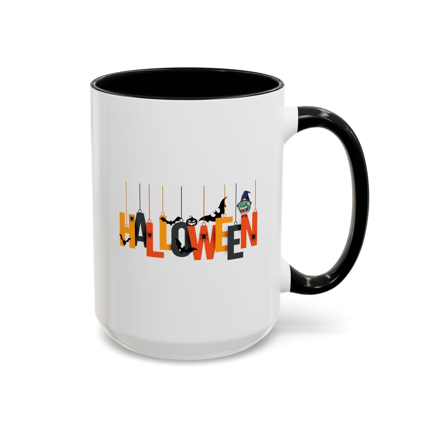 Accent Coffee Mug - Holloween hanging letters