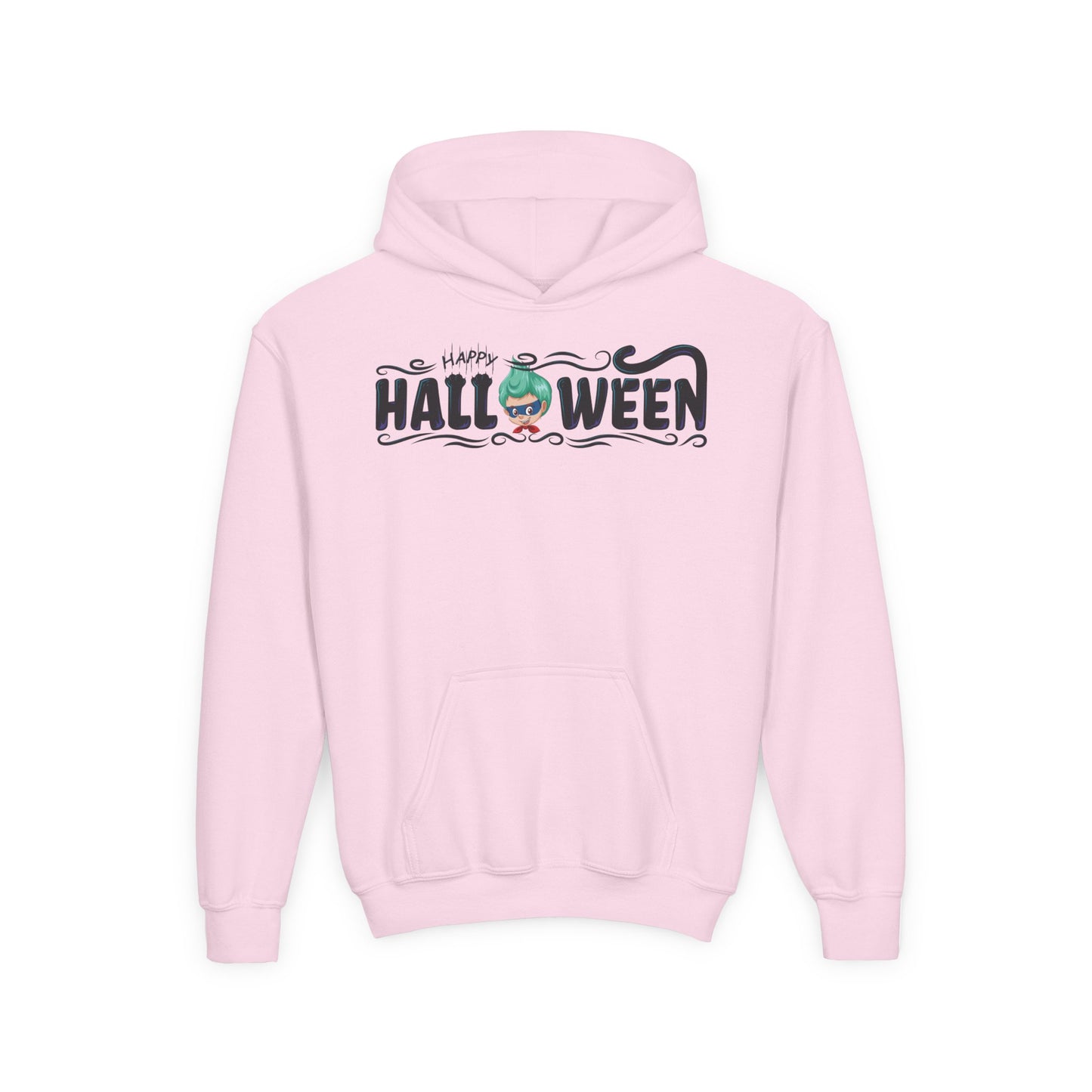 Youth Heavy Blend Hooded Sweatshirt - Happy halloween by super kiddo