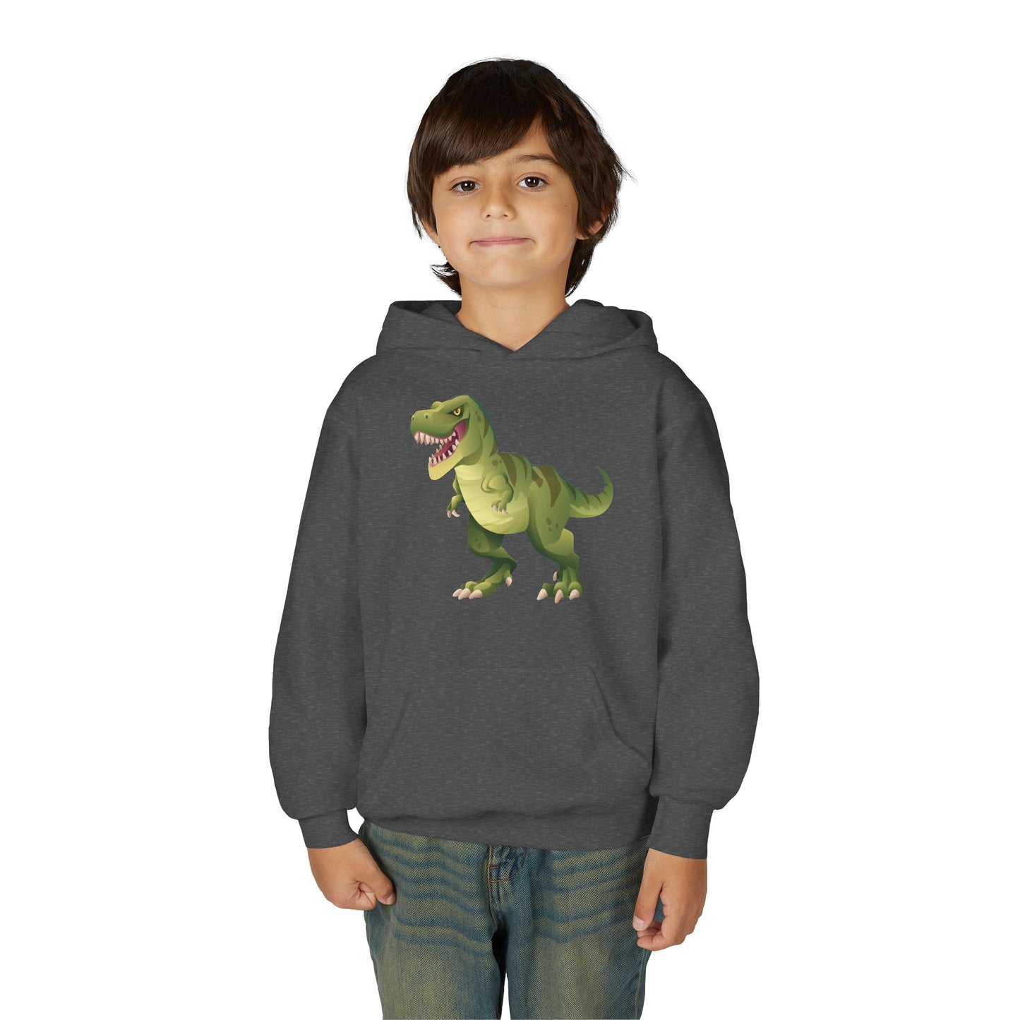 Youth Heavy Blend Hooded Sweatshirt - Tyrannosaurus
