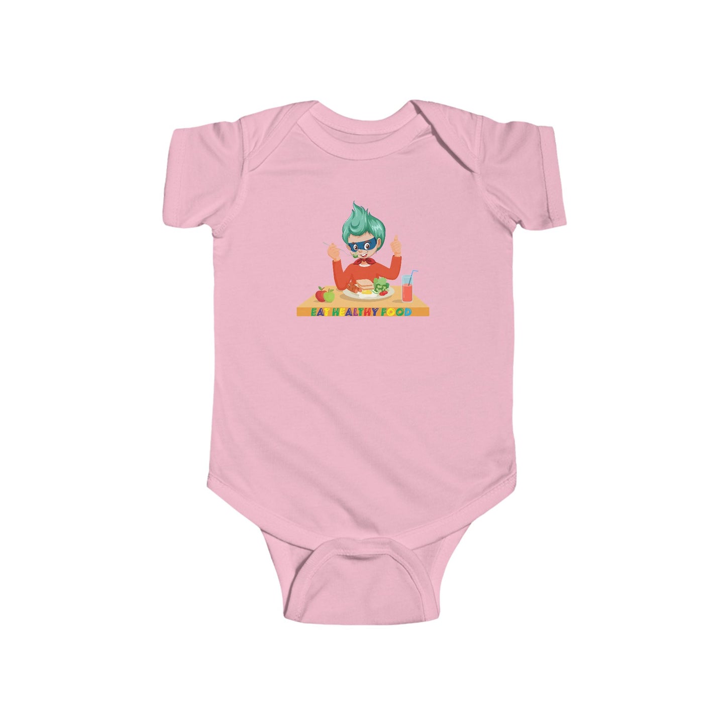 Infant Bodysuit - Super kiddo eating healthy breafast