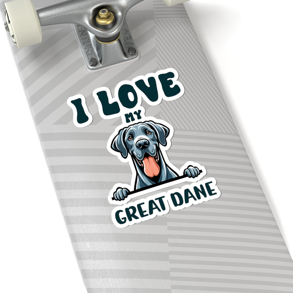 Kiss-Cut Vinyl Decals - I love my Great Dane