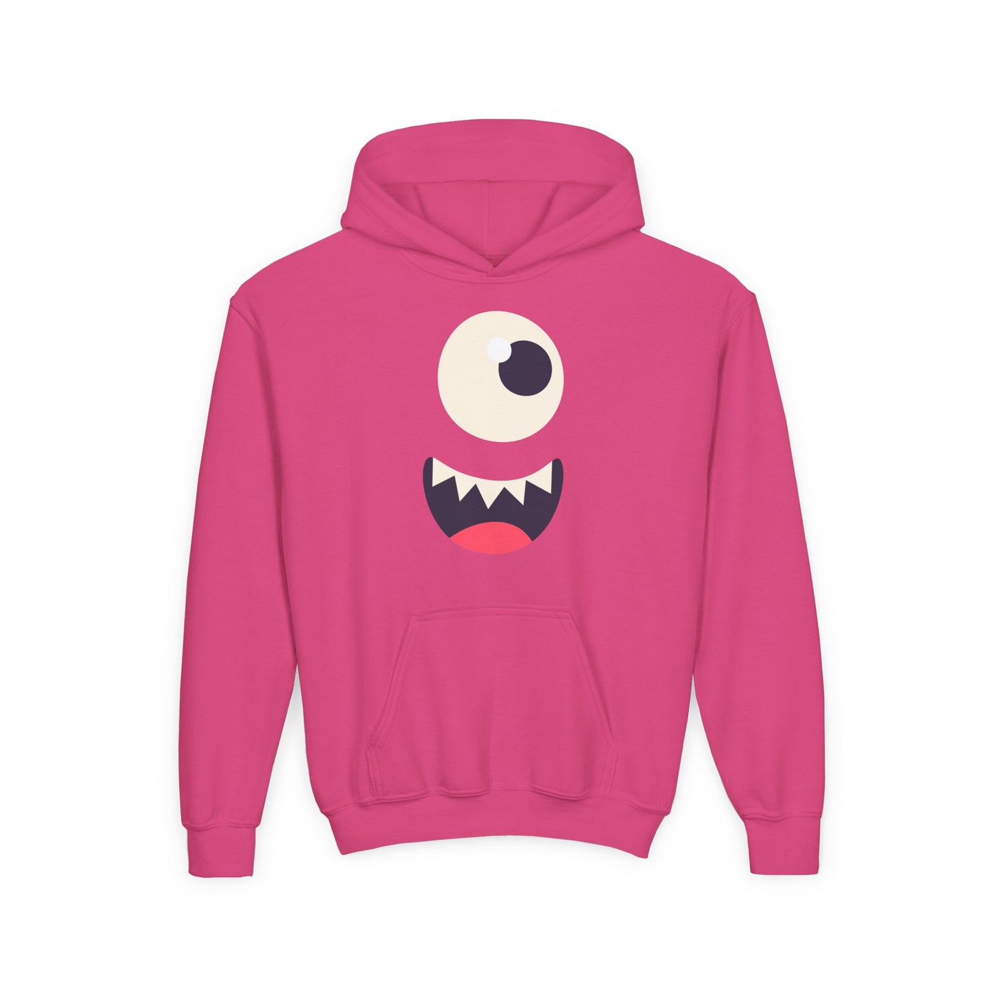 Youth Heavy Blend Hooded Sweatshirt - Monsters face