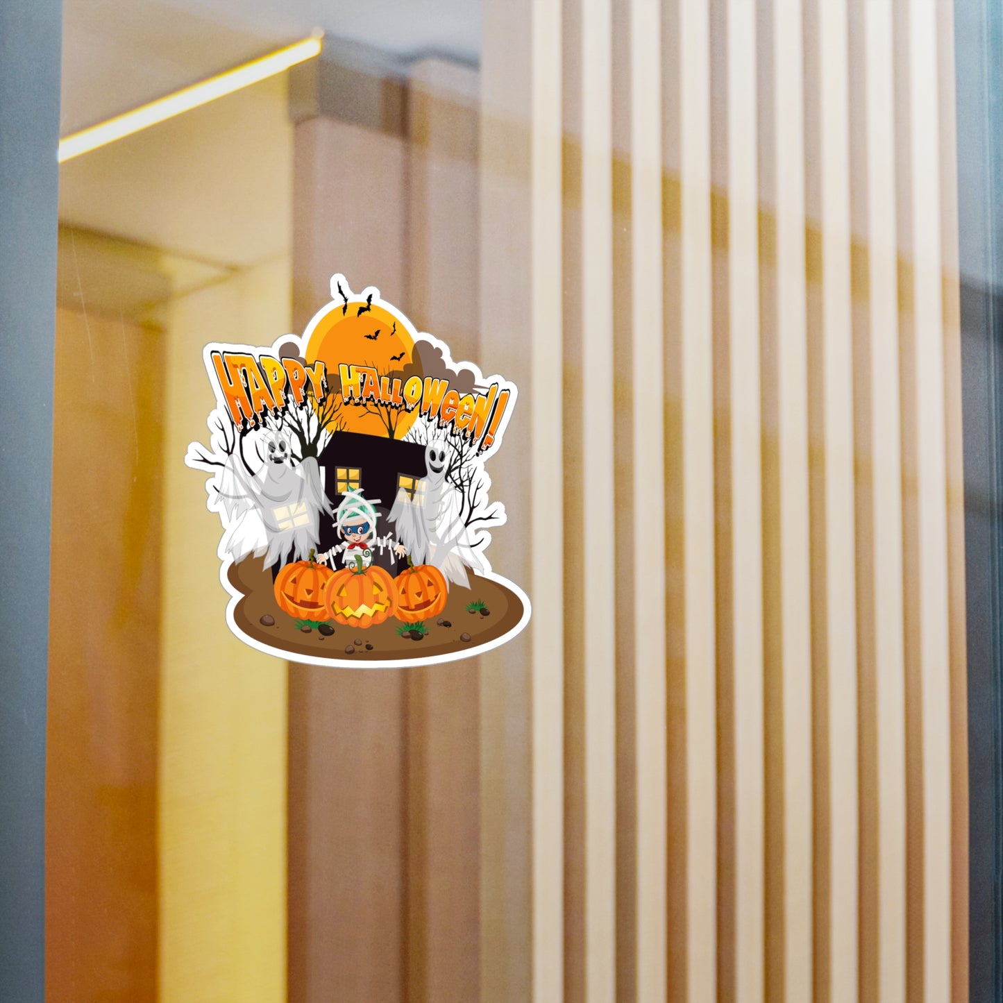 Halloween Kiss-Cut Vinyl Decals – Super kiddo with ghost