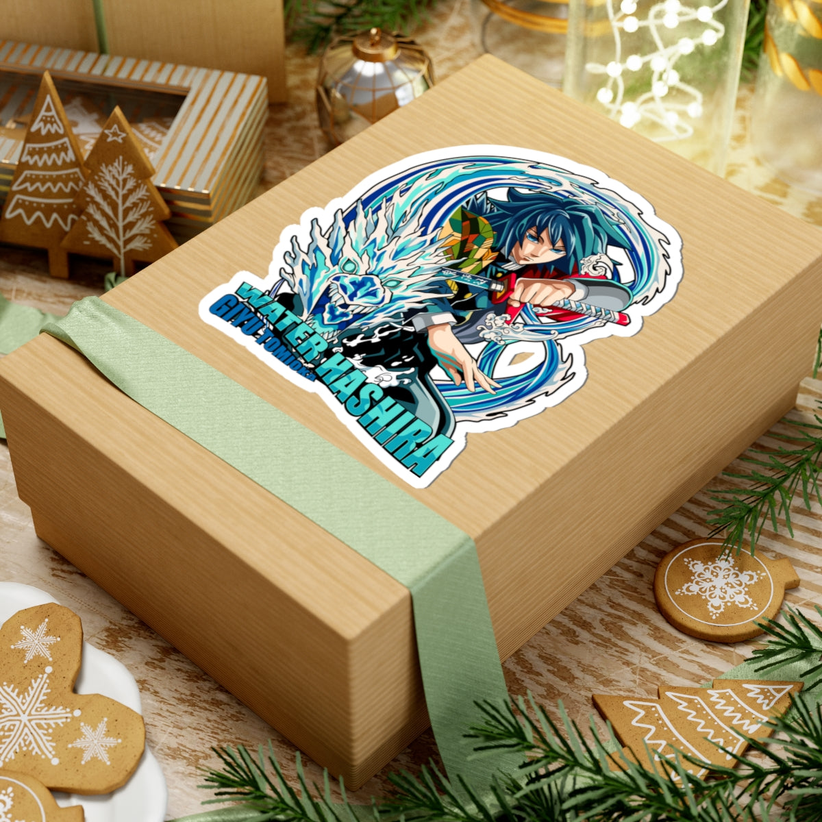 Kiss-Cut Stickers - Demon slayer water hashira giyu