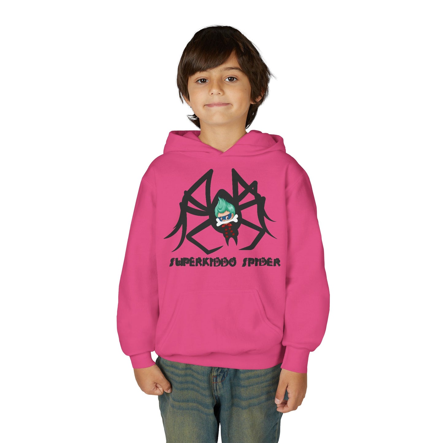 Youth Heavy Blend Hooded Sweatshirt - Spider kiddo