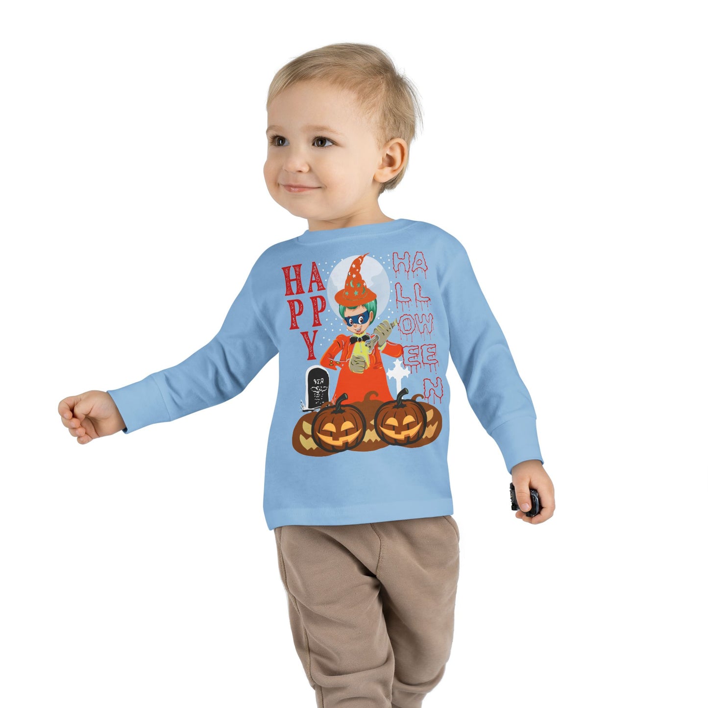 Toddler Long Sleeve Tee - Holloween design by super kiddo