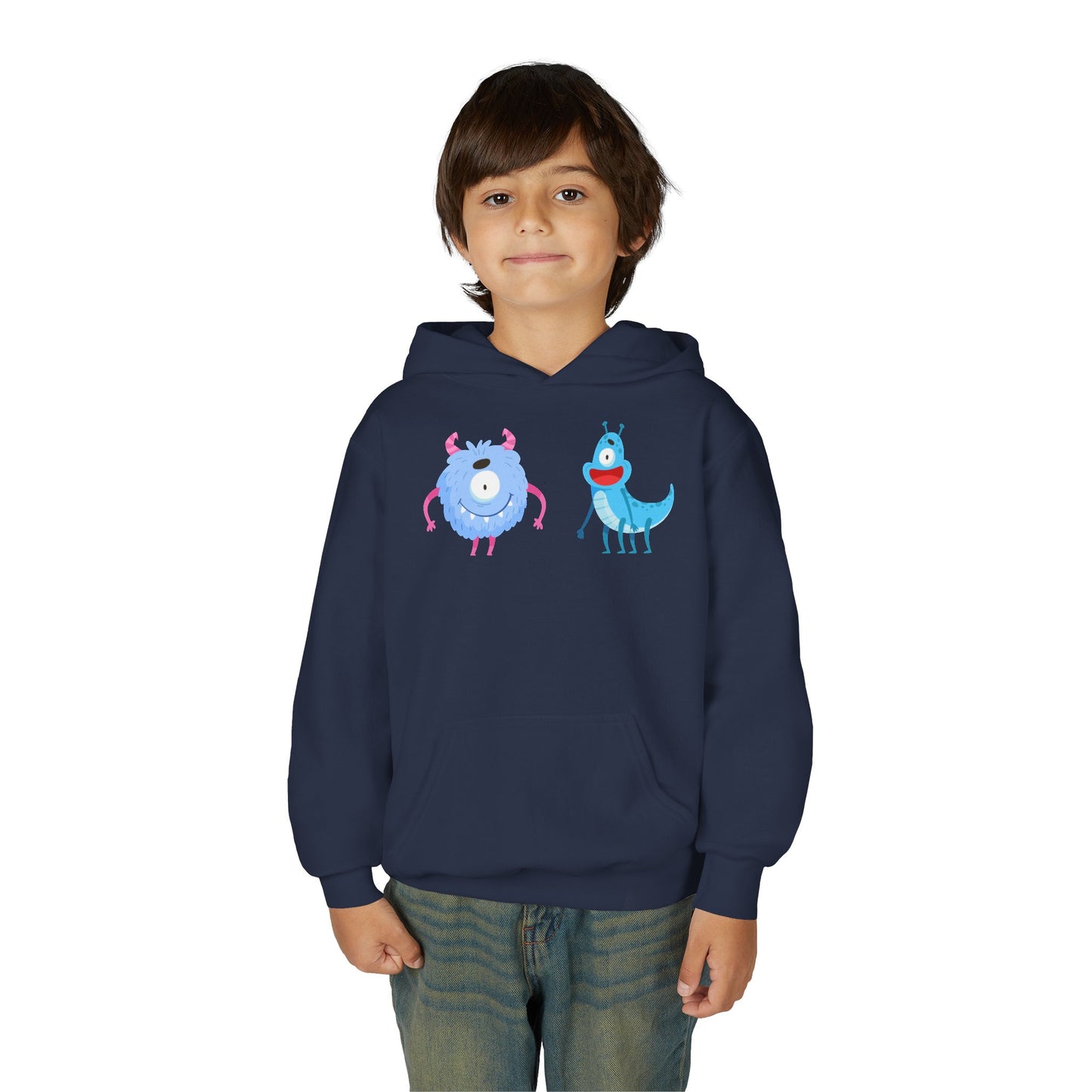 Youth Heavy Blend Hooded Sweatshirt -  One eyed monster