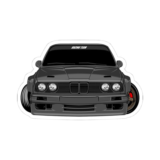 Kiss-Cut Stickers - Hot Gray Car Front Printify