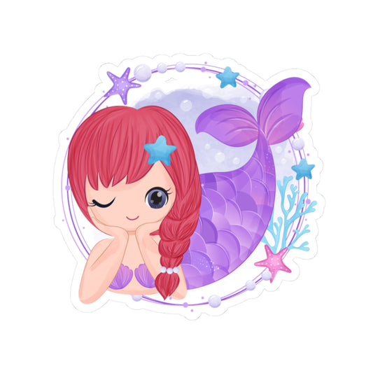 Kiss-Cut Stickers - Cute little mermaid
