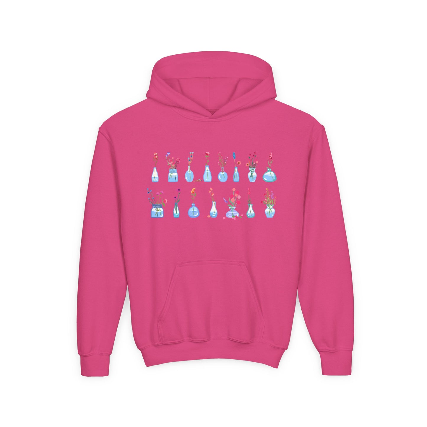 Youth Heavy Blend Hooded Sweatshirt - Set of flower vase