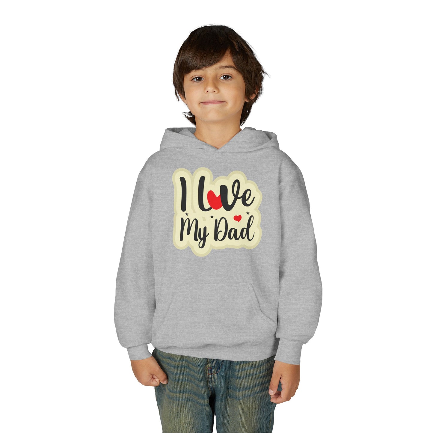 Youth Heavy Blend Hooded Sweatshirt - i love my dad