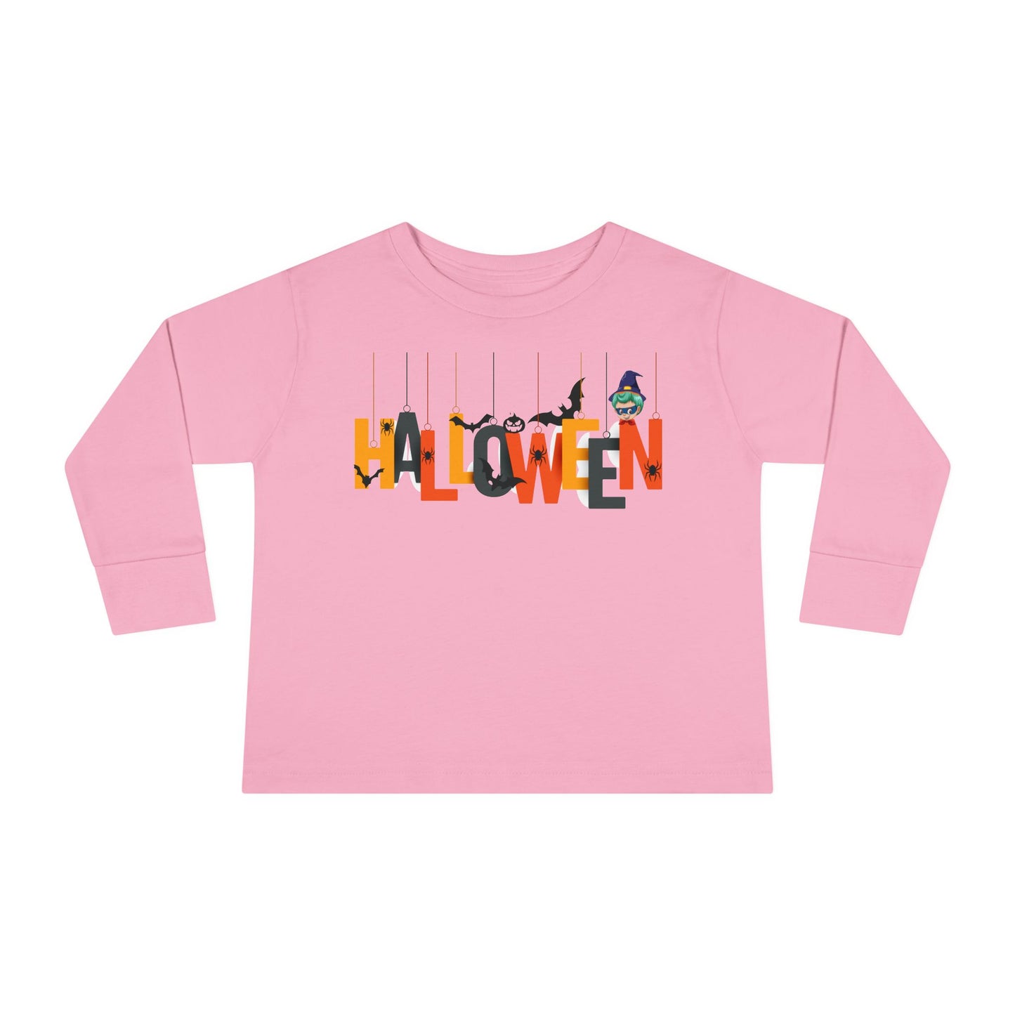 Toddler Long Sleeve Tee - Holloween hanging letters