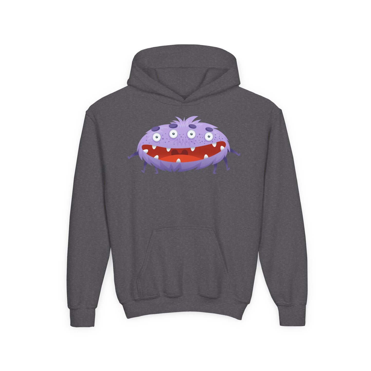 Youth Heavy Blend Hooded Sweatshirt - Purple monster