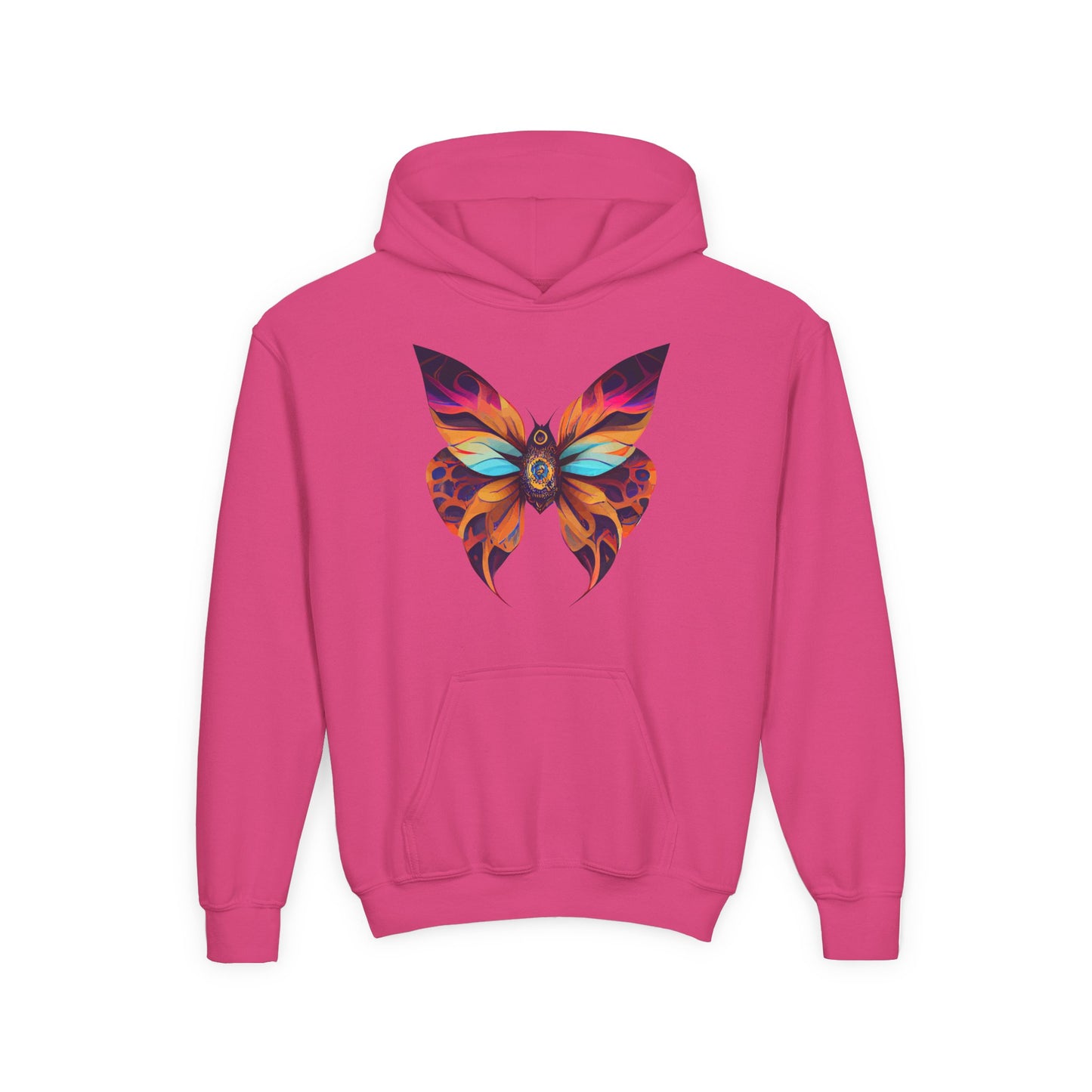 Youth Heavy Blend Hooded Sweatshirt - beautiful butterfly