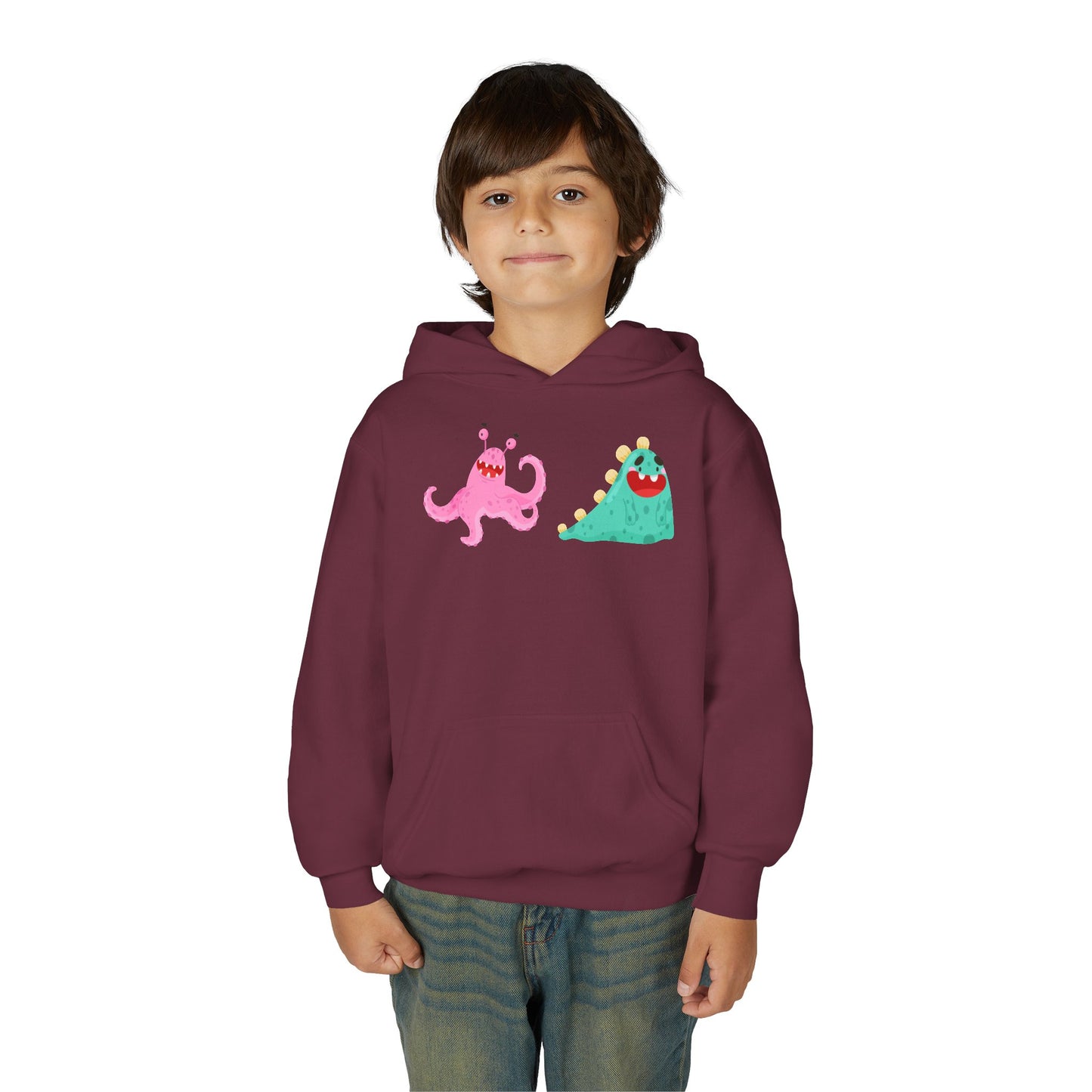 Youth Heavy Blend Hooded Sweatshirt - Joyful monster