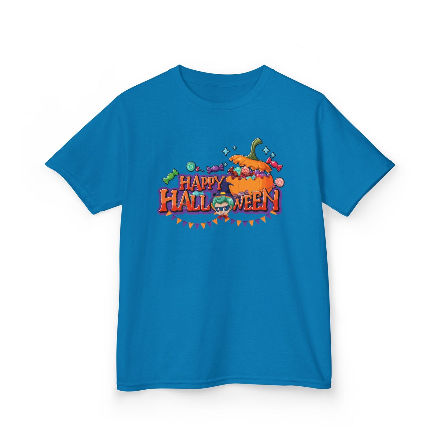 Kids Heavy Cotton™ Tee - Happy halloween banner