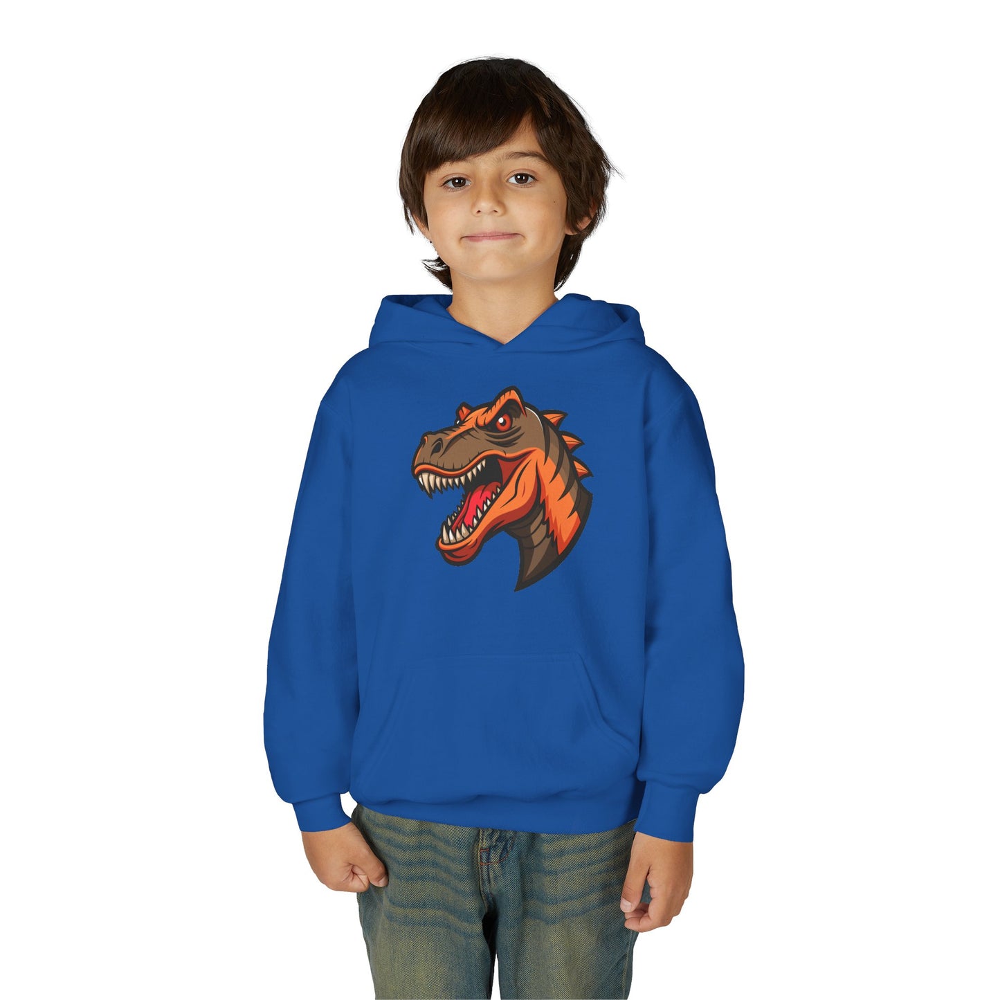 Youth Heavy Blend Hooded Sweatshirt -  Tyrannosaurus rex