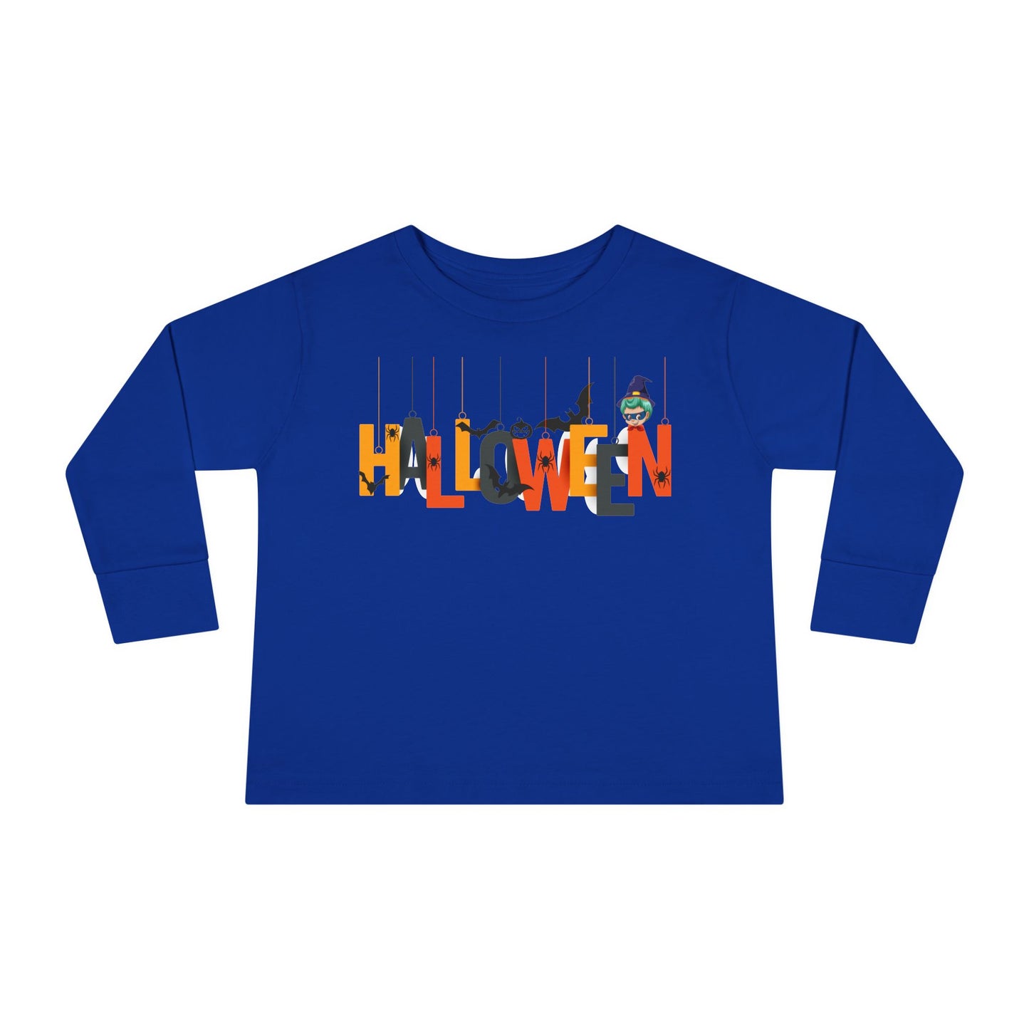 Toddler Long Sleeve Tee - Holloween hanging letters