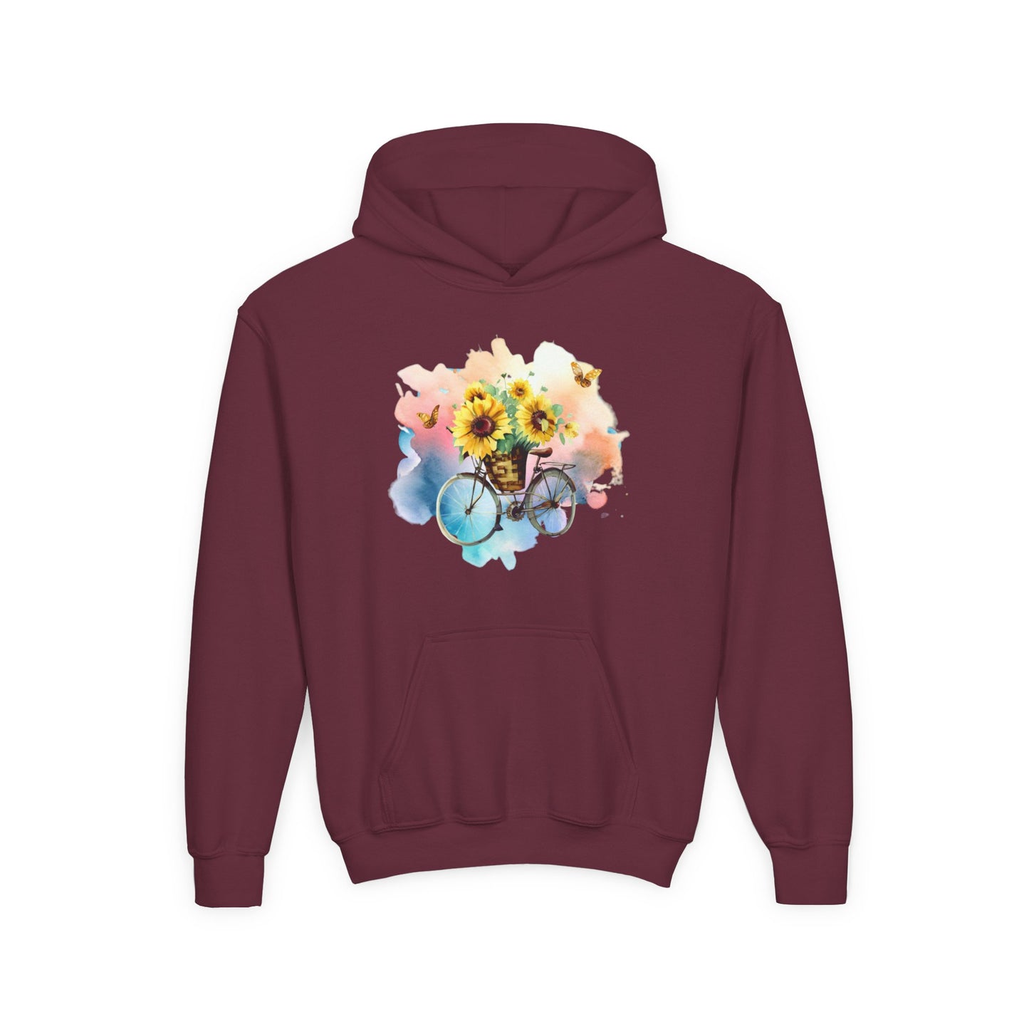Youth Heavy Blend Hooded Sweatshirt - Sunflower Bicycle