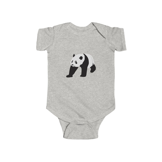 Baby Crawling Panda Bodysuit - Infant Onesie Printify