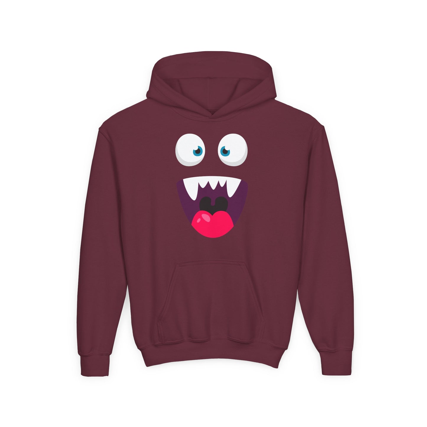 Youth Heavy Blend Hooded Sweatshirt -  Cute monsters face