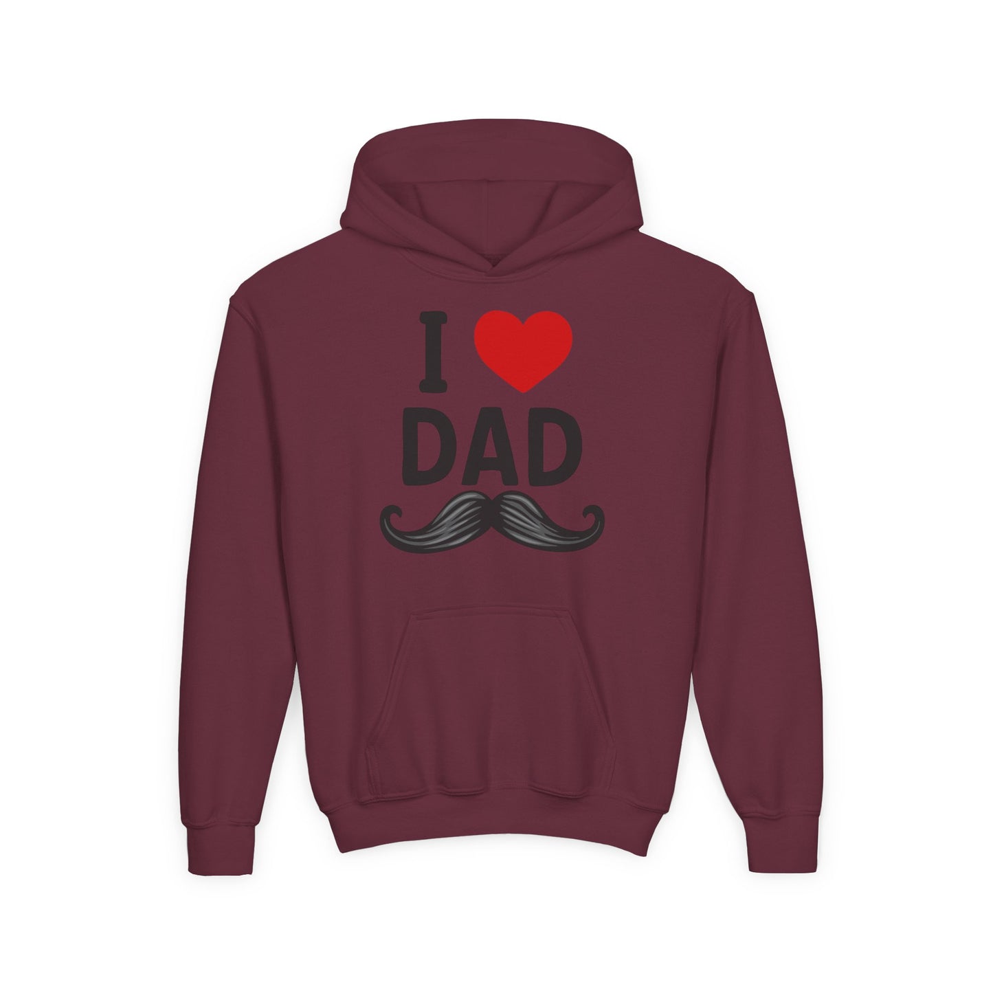 Youth Heavy Blend Hooded Sweatshirt - I love dad