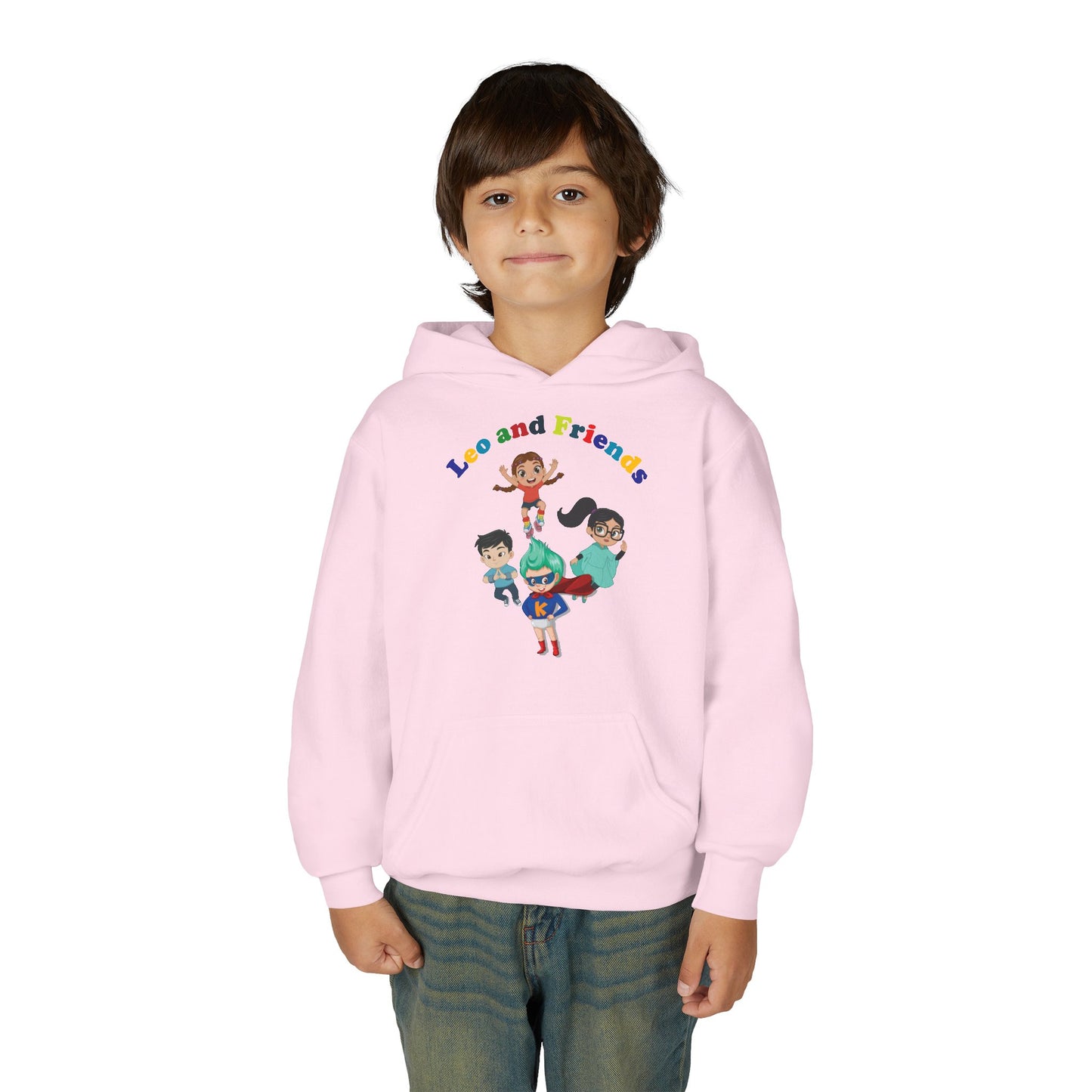 Youth Heavy Blend Hooded Sweatshirt - Leo & Friends