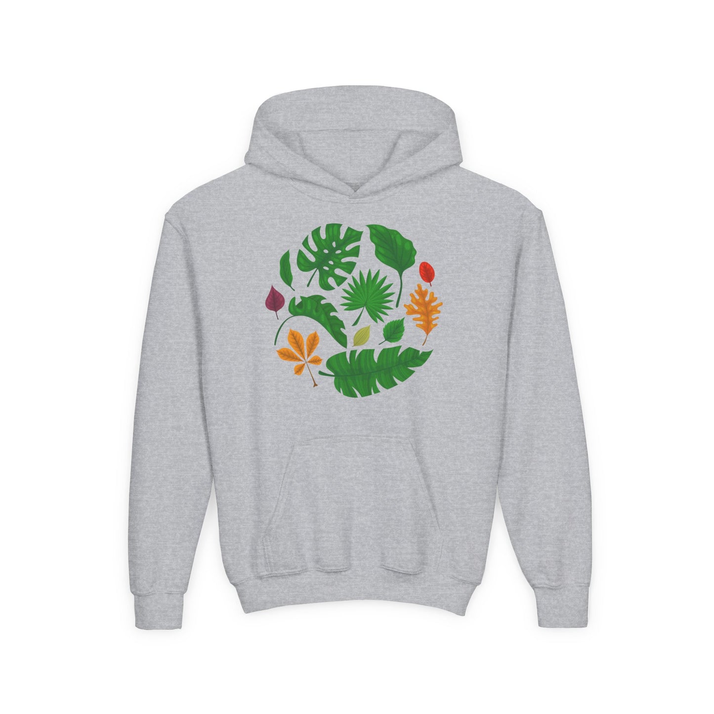 Youth Heavy Blend Hooded Sweatshirt - Beautiful leaves