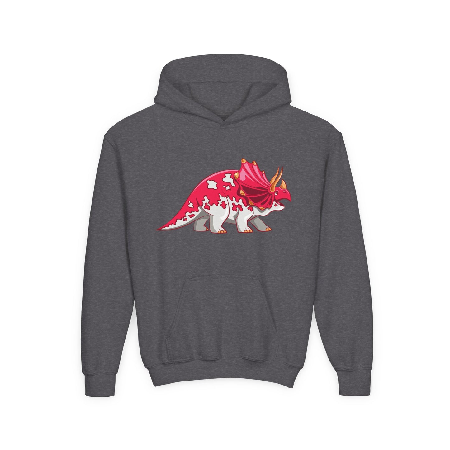 Youth Heavy Blend Hooded Sweatshirt - Triceratops Dino