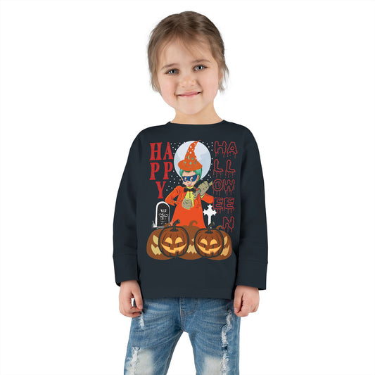 Toddler Long Sleeve Tee - Holloween design by super kiddo