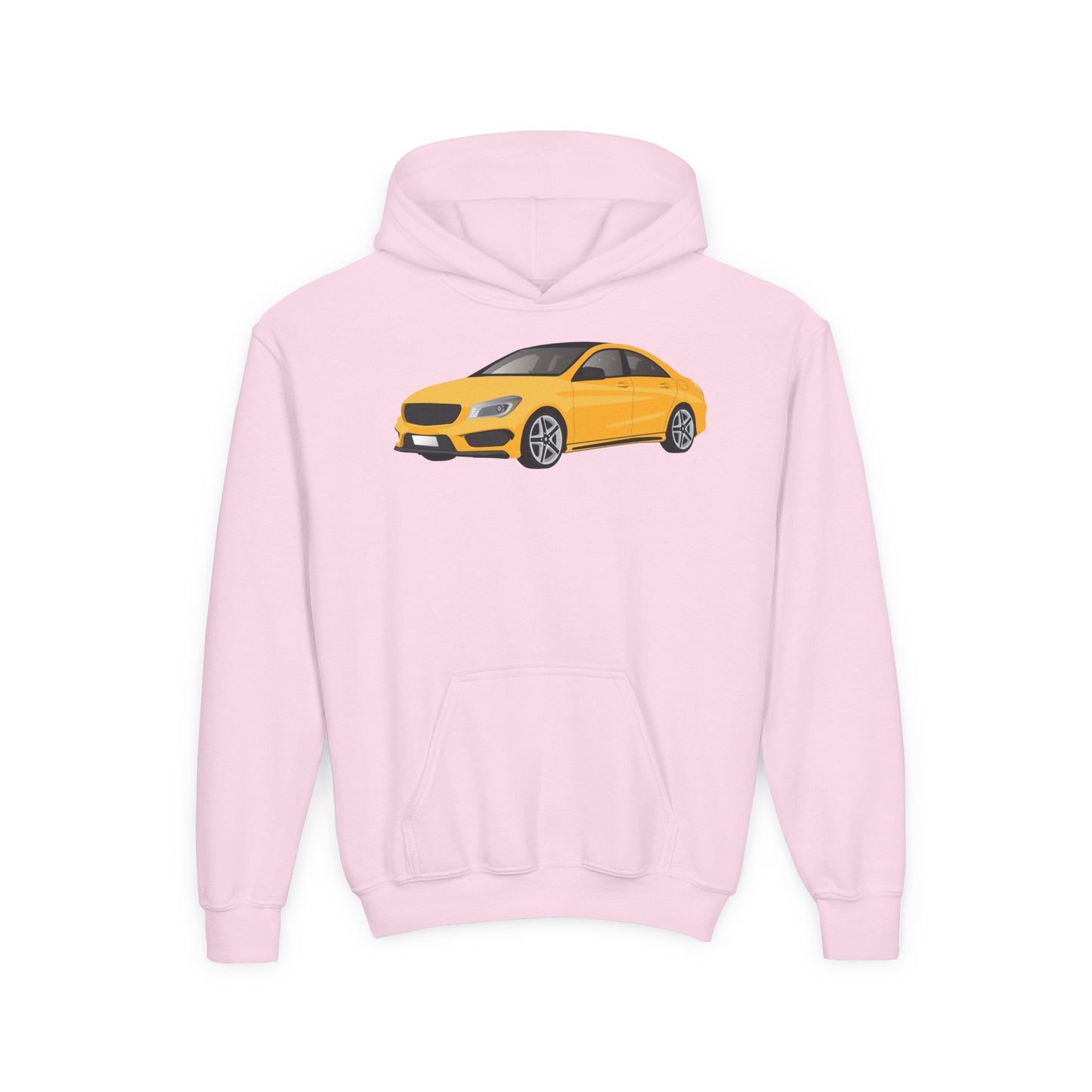 Youth Heavy Blend Hooded Sweatshirt - Yellow car