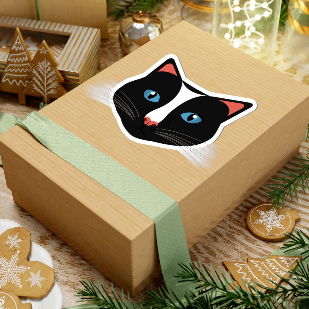 Kiss-Cut Stickers - Cute cat head