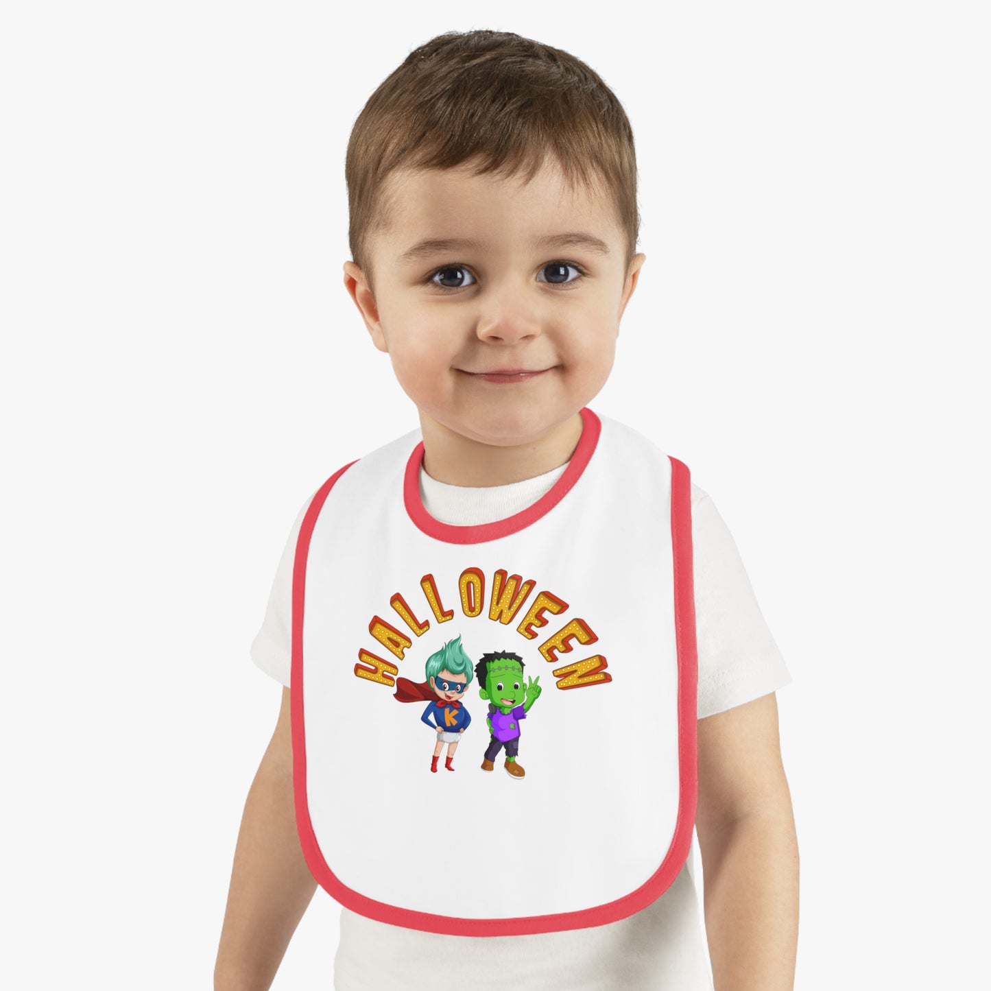 Baby Bib - Holloween with super kiddo