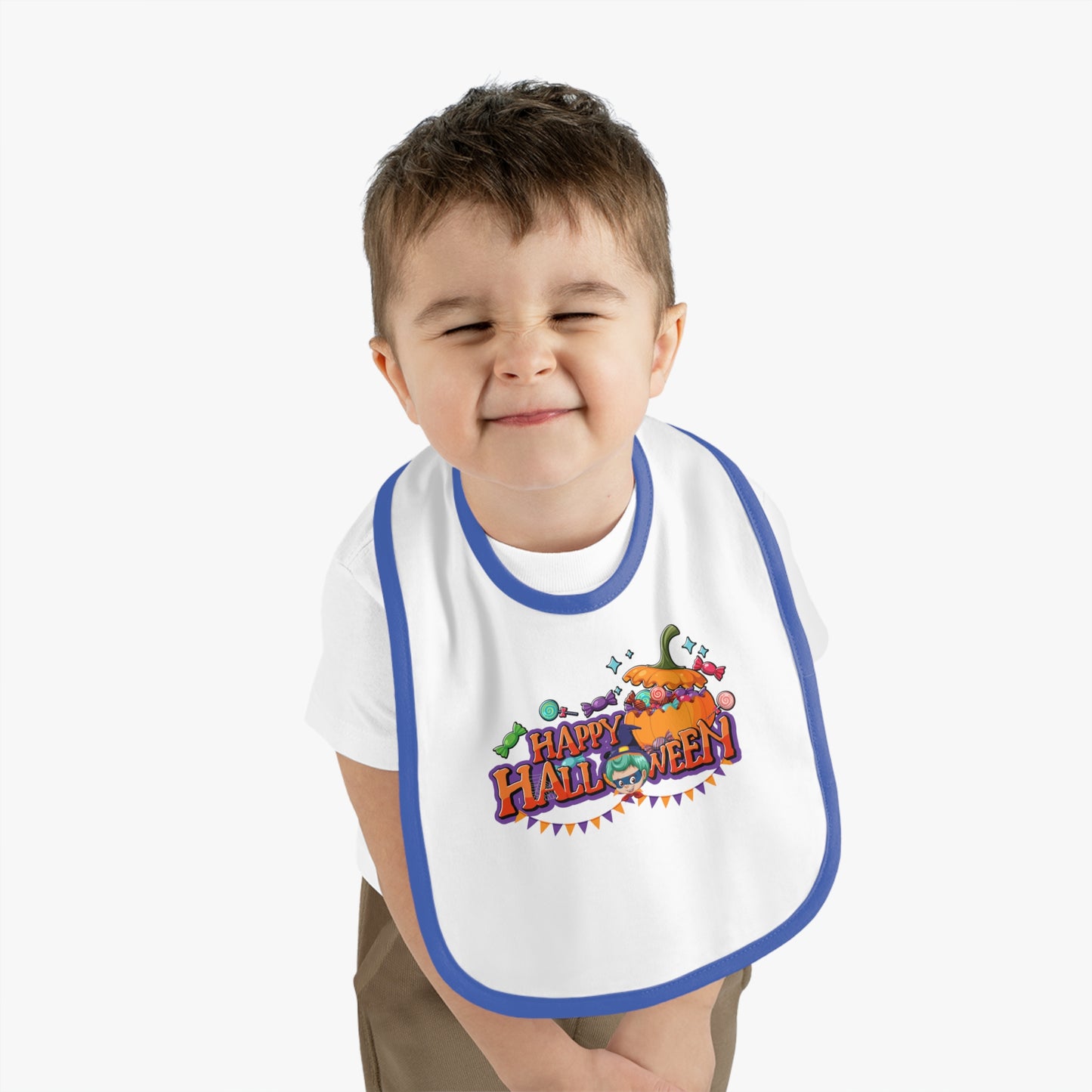 Baby Bib - Happy halloween banner