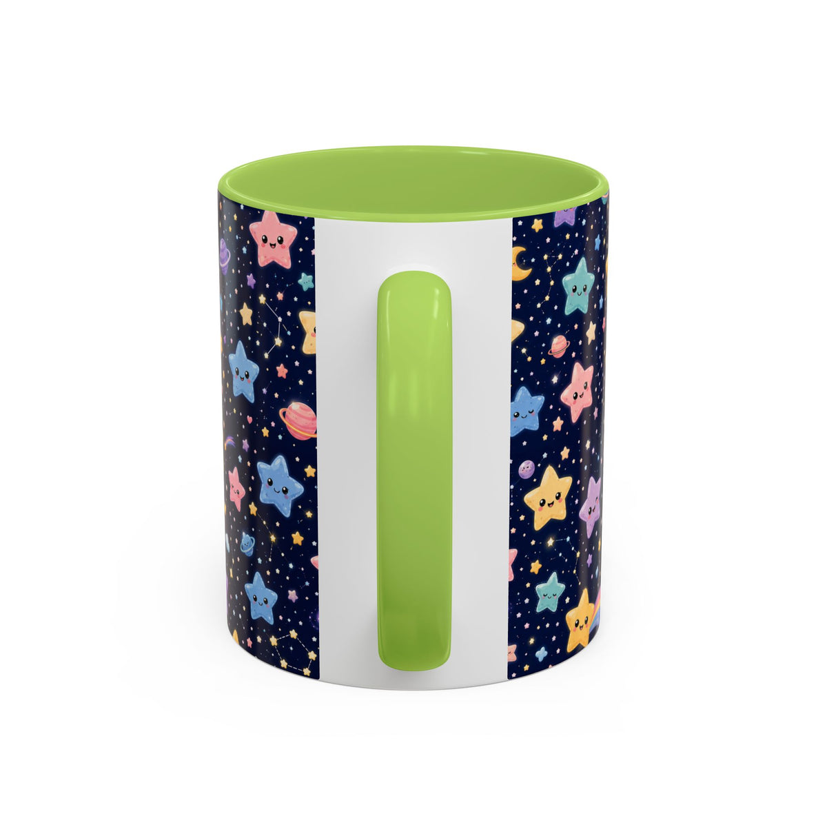 Accent Coffee Mug (11/15 oz) - Kawaii Pastel Cosmic Night