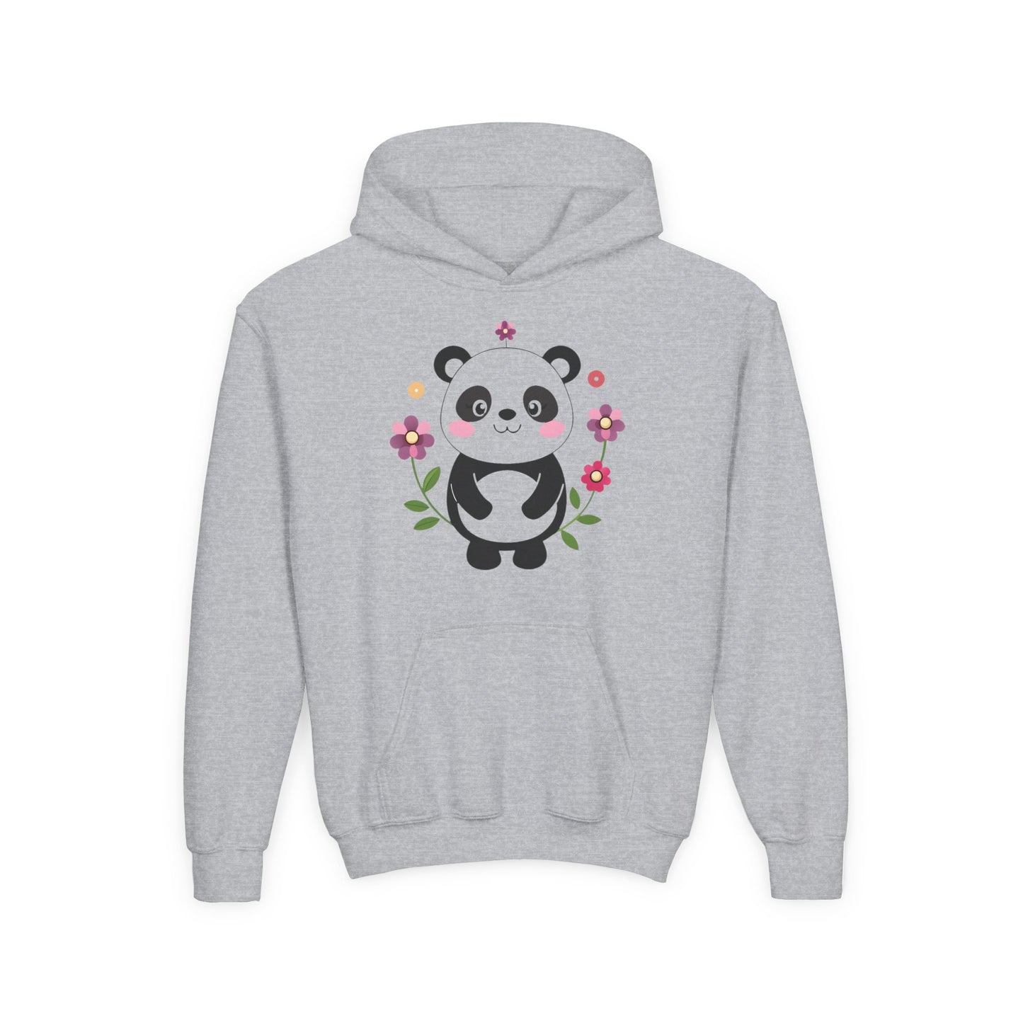 Youth Heavy Blend Hooded Sweatshirt - Charming panda