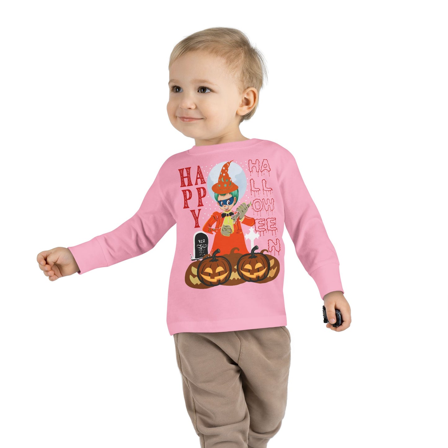 Toddler Long Sleeve Tee - Holloween design by super kiddo