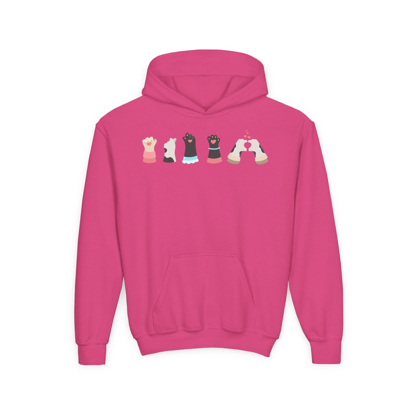 Youth Heavy Blend Hooded Sweatshirt - Paw