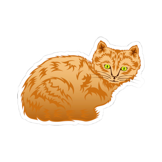 Kiss-Cut Stickers - Cute Ginger Cat Printify